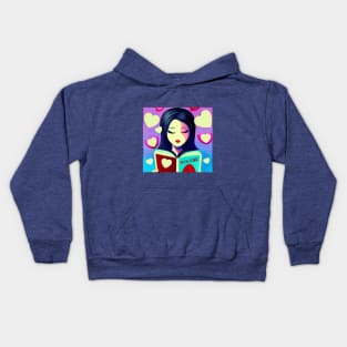 Book Love Valentine Kids Hoodie